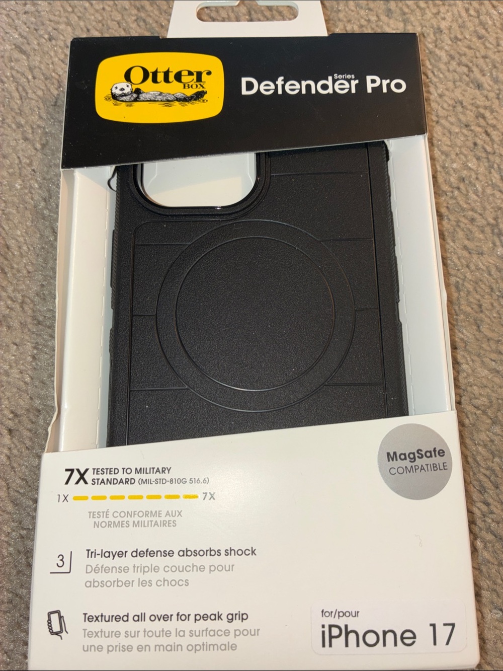 OtterBox Defender Pro MagSafe Compatible Case for iPhone 17 - Black